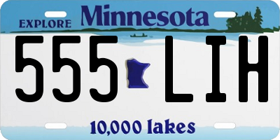 MN license plate 555LIH