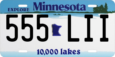 MN license plate 555LII