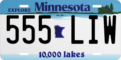MN license plate 555LIW