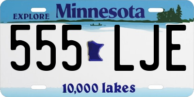 MN license plate 555LJE