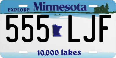 MN license plate 555LJF