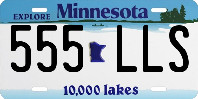 MN license plate 555LLS
