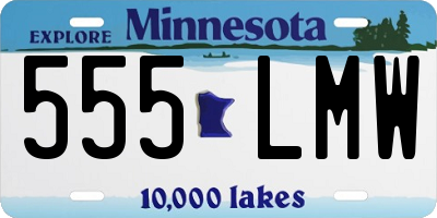 MN license plate 555LMW