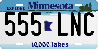 MN license plate 555LNC