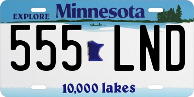 MN license plate 555LND