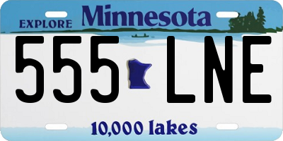 MN license plate 555LNE