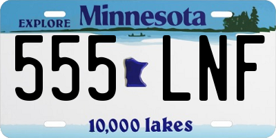 MN license plate 555LNF