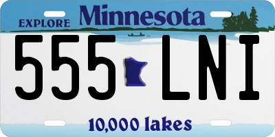 MN license plate 555LNI