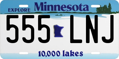 MN license plate 555LNJ