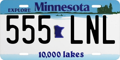 MN license plate 555LNL