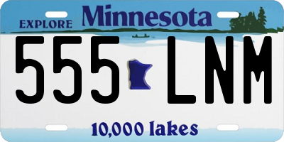 MN license plate 555LNM