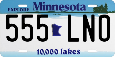 MN license plate 555LNO
