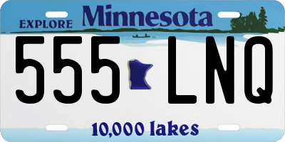 MN license plate 555LNQ