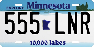 MN license plate 555LNR