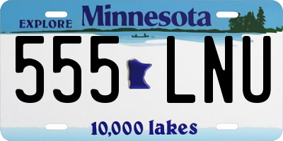 MN license plate 555LNU