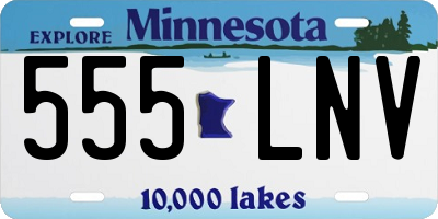 MN license plate 555LNV