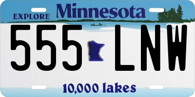 MN license plate 555LNW