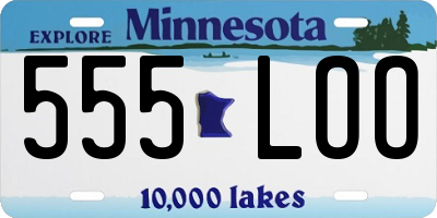 MN license plate 555LOO