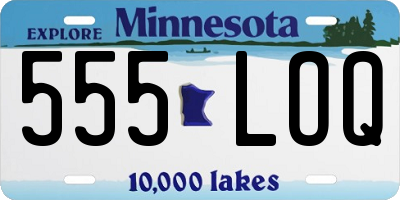 MN license plate 555LOQ