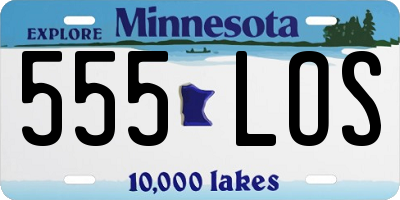 MN license plate 555LOS