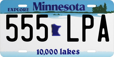 MN license plate 555LPA