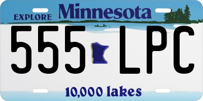 MN license plate 555LPC