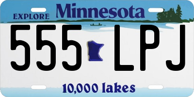 MN license plate 555LPJ