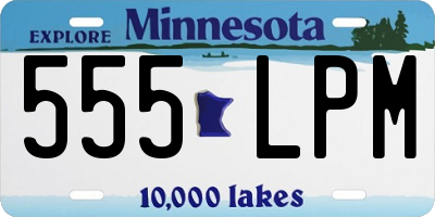 MN license plate 555LPM
