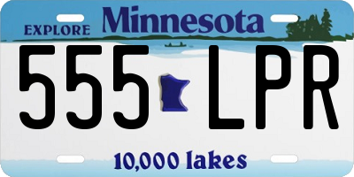 MN license plate 555LPR