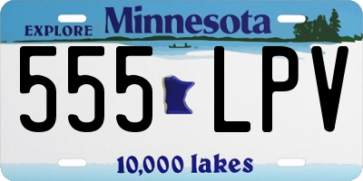 MN license plate 555LPV
