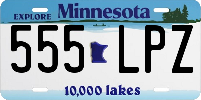 MN license plate 555LPZ