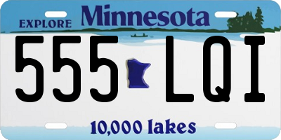 MN license plate 555LQI