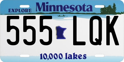 MN license plate 555LQK