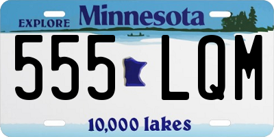 MN license plate 555LQM