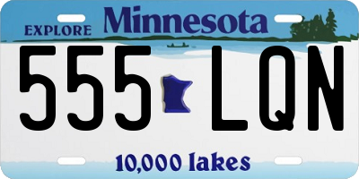 MN license plate 555LQN