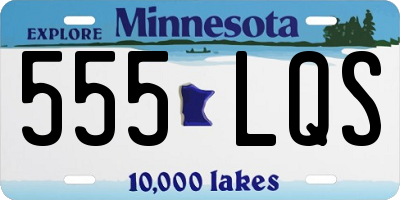 MN license plate 555LQS