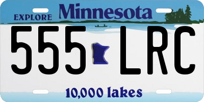MN license plate 555LRC