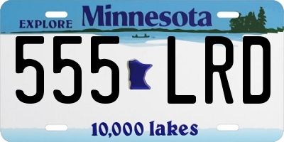 MN license plate 555LRD