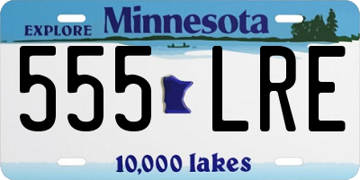 MN license plate 555LRE