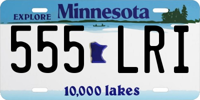 MN license plate 555LRI