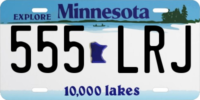 MN license plate 555LRJ