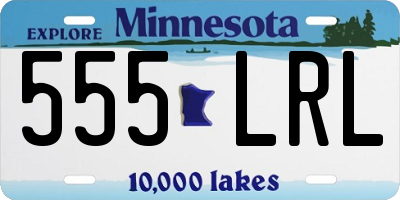 MN license plate 555LRL