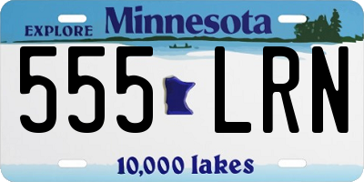 MN license plate 555LRN