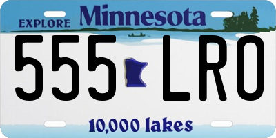 MN license plate 555LRO