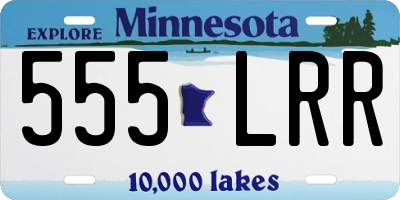 MN license plate 555LRR