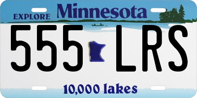 MN license plate 555LRS