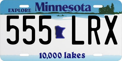 MN license plate 555LRX
