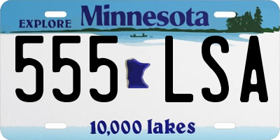 MN license plate 555LSA