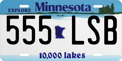 MN license plate 555LSB