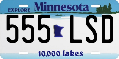 MN license plate 555LSD